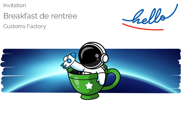 SOGET a le plaisir de vous convier à un breakfast spécial rentrée, organisé par la Customs Factory, pour célébrer son premier anniversaire et faire le point sur les grandes évolutions réglementaires douanières, sans oublier la découverte des nouveautés okiduty.